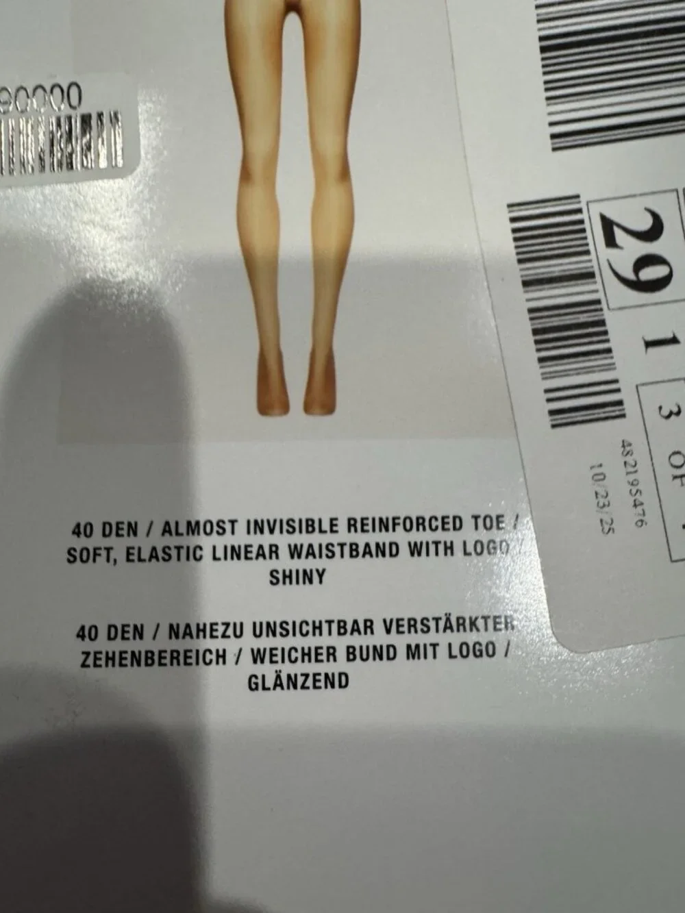Wolford Satin Touch Shimmering 40 Den Tights Hose Black Women's XL NEW